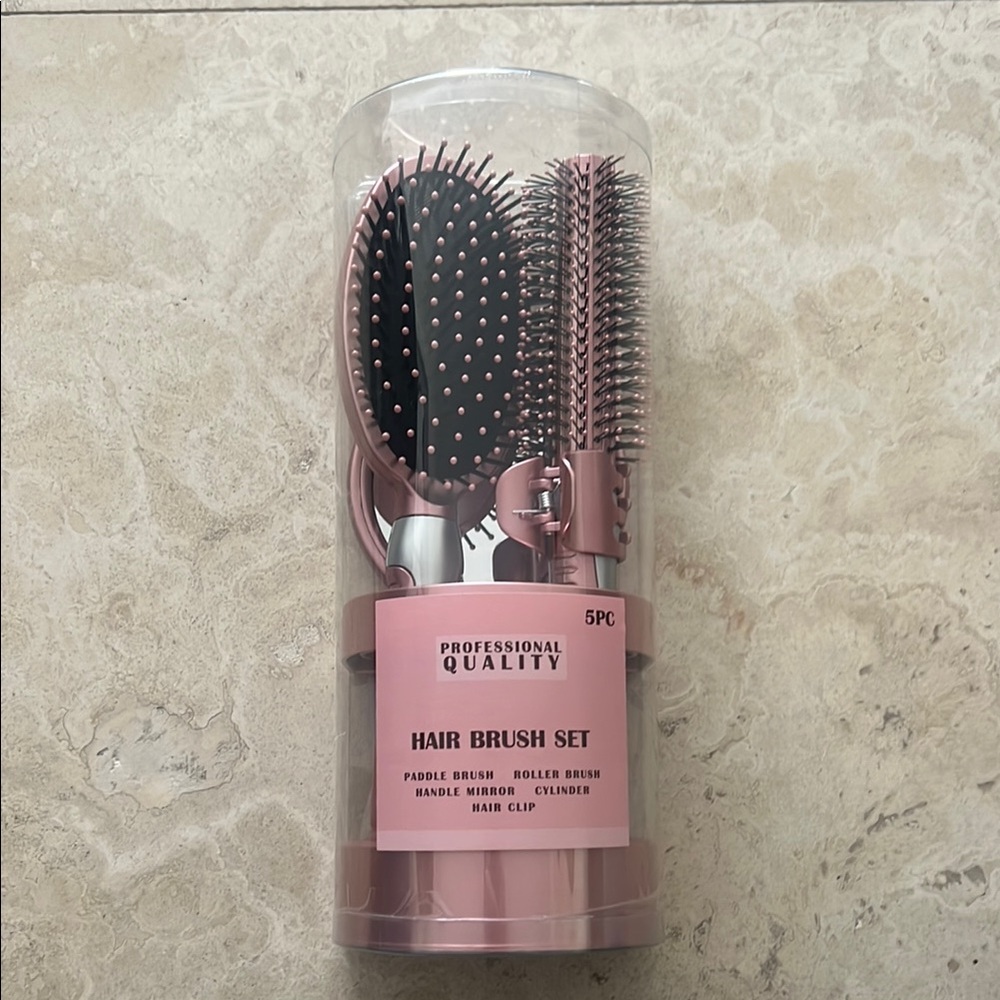 Pink Hair Brush Set
